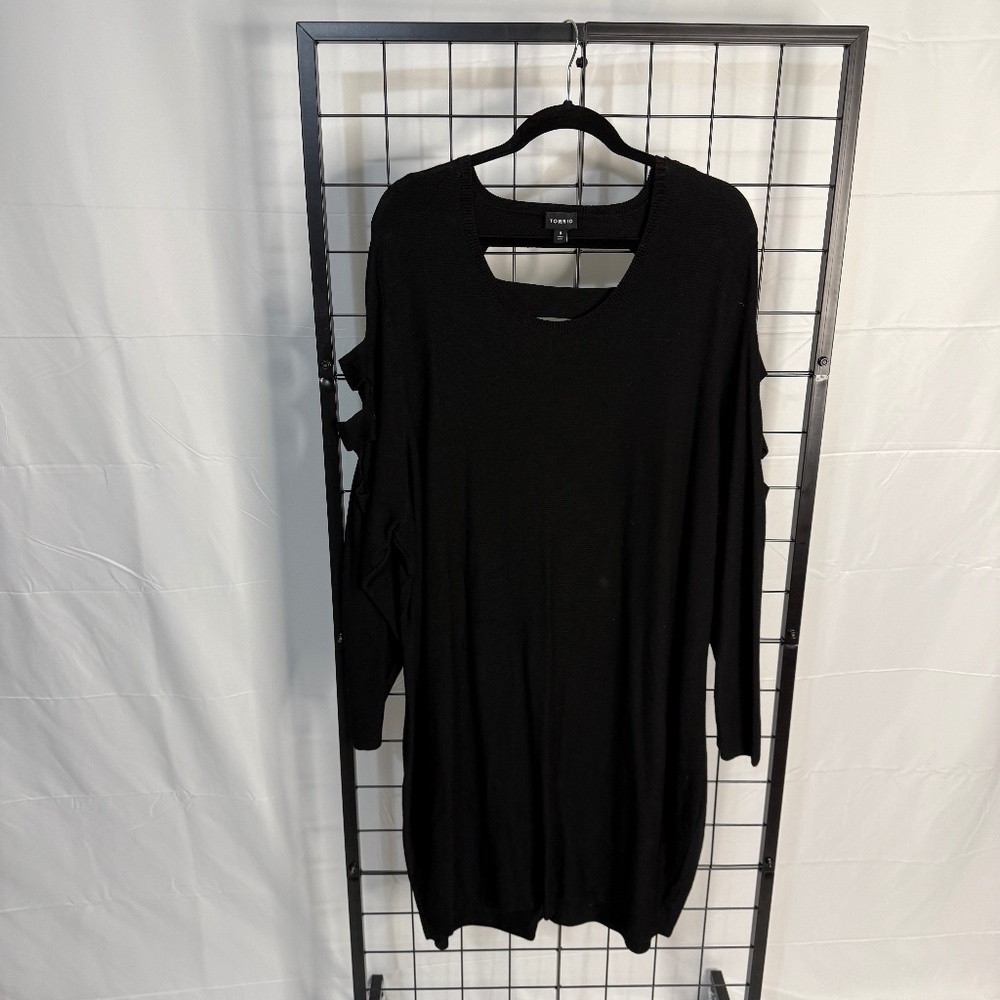 Torrid 6X Black Cutout Mini Sweater Dress